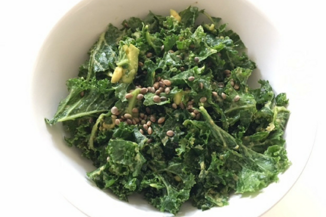 Vegan Cheesy Kale Salad
